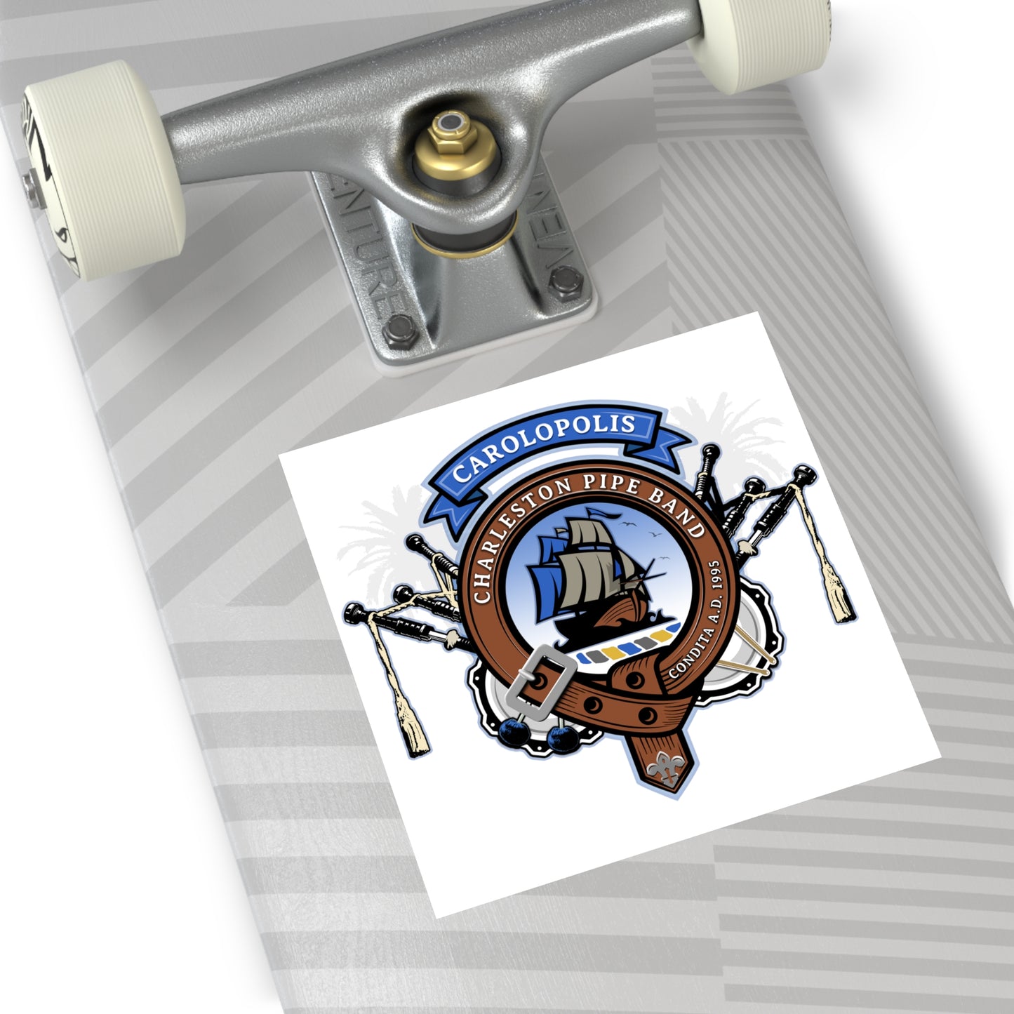 Charleston Pipe Band Clan Crest style sticker