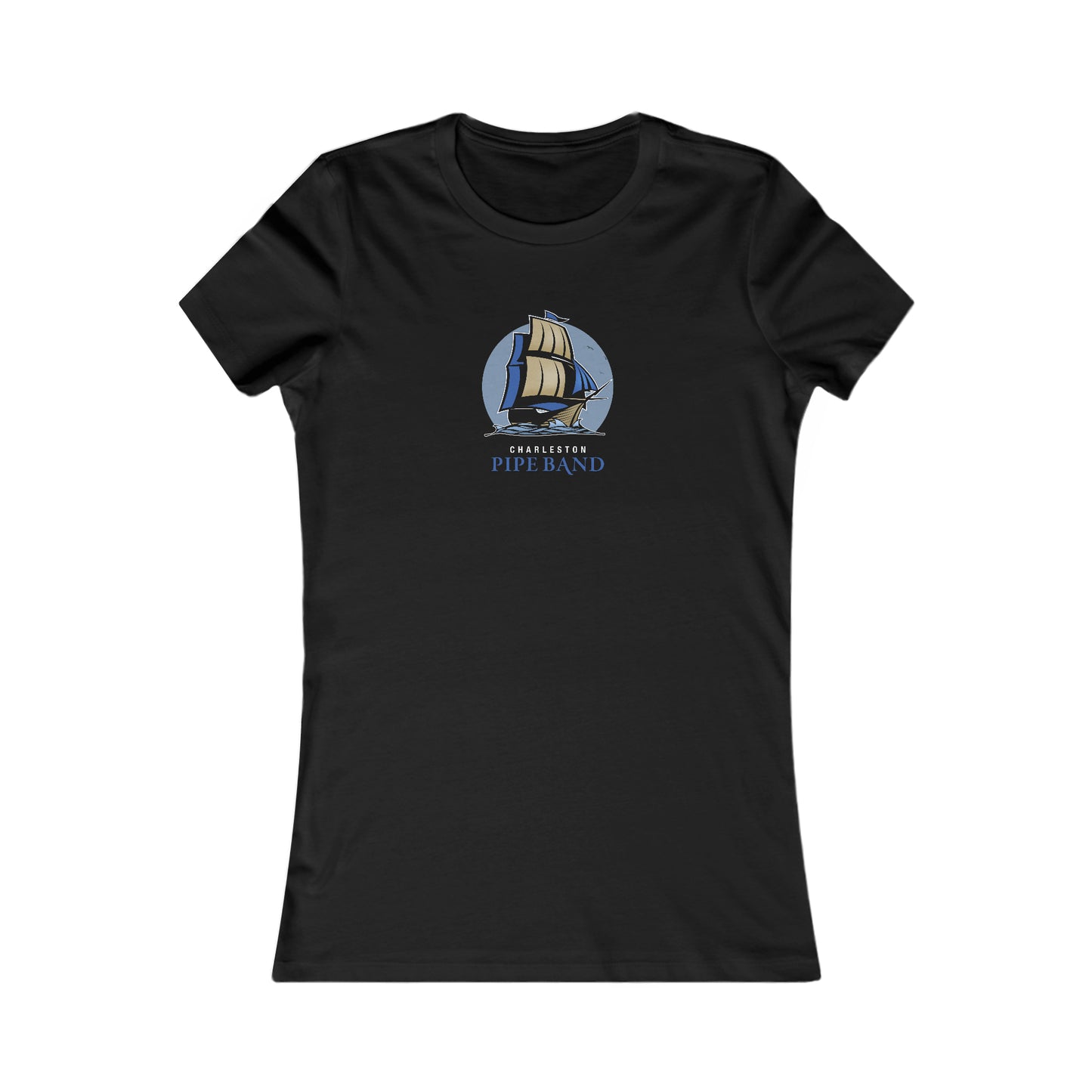 Charleston Pipe Band Women's Favorite Tee Blue/Tan