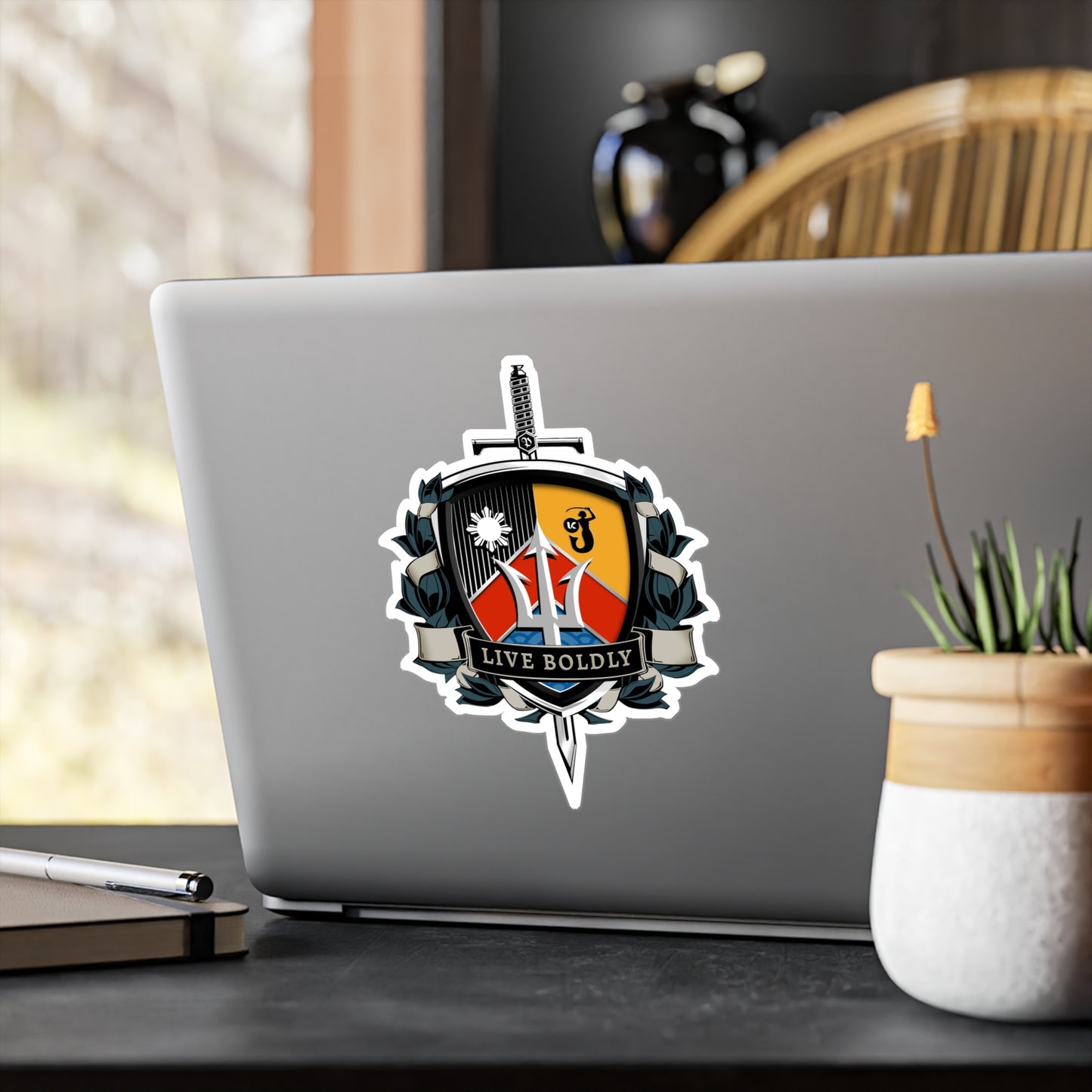 Pasibe Family Coat of Arms Sticker, Original Design