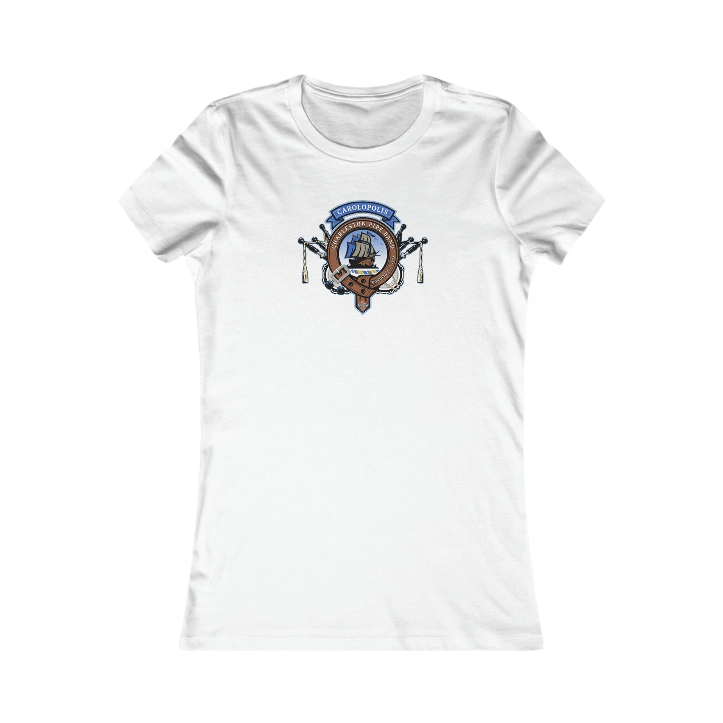 Charleston Pipe Band Clan Crest Design Women's Tshirt