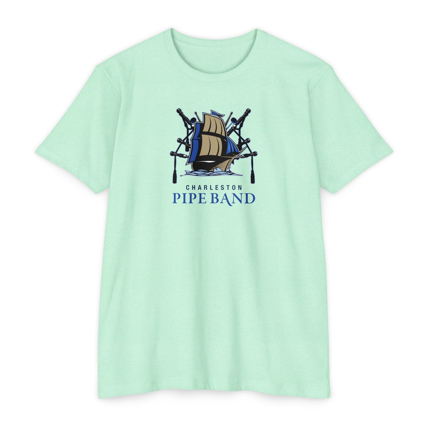 Charleston Pipe Band Ship and Instruments Logo