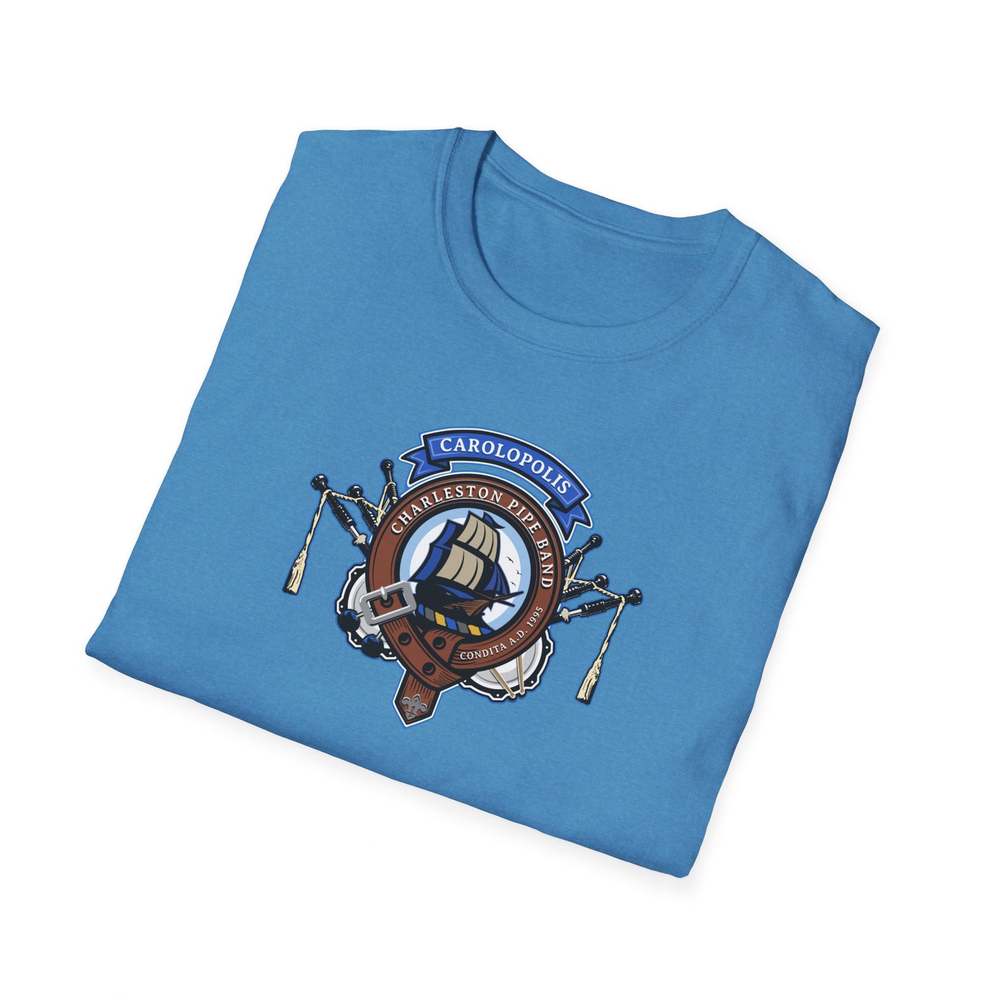 Charleston Pipe Band Clan Crest style Tshirt