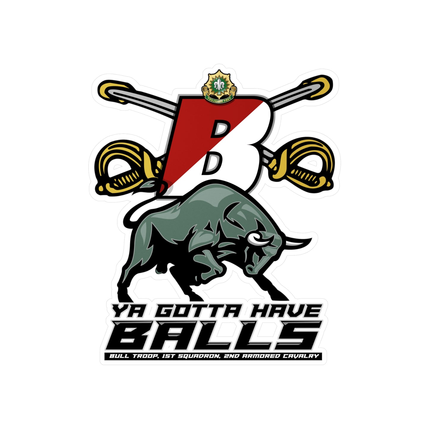 Bull Trooper Sticker- Gotta Have Balls!