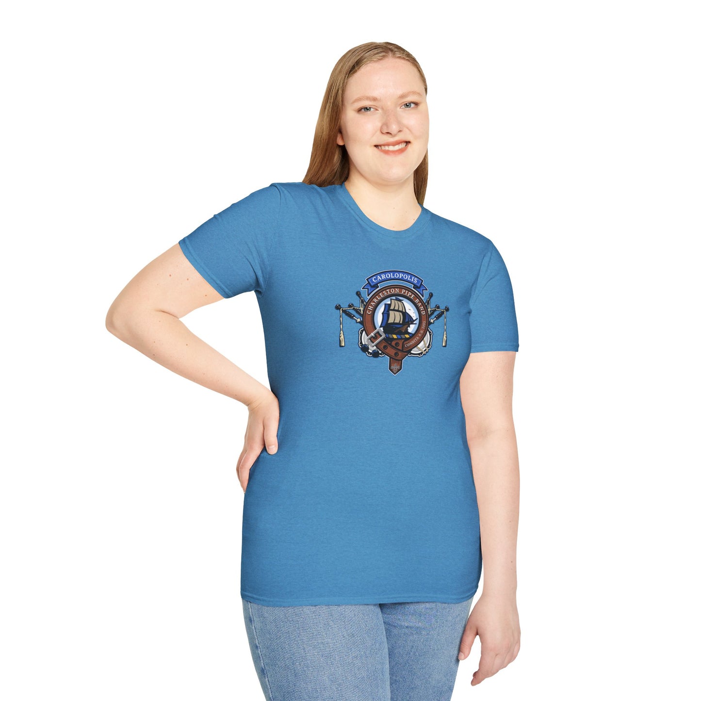 Charleston Pipe Band Clan Crest style Tshirt