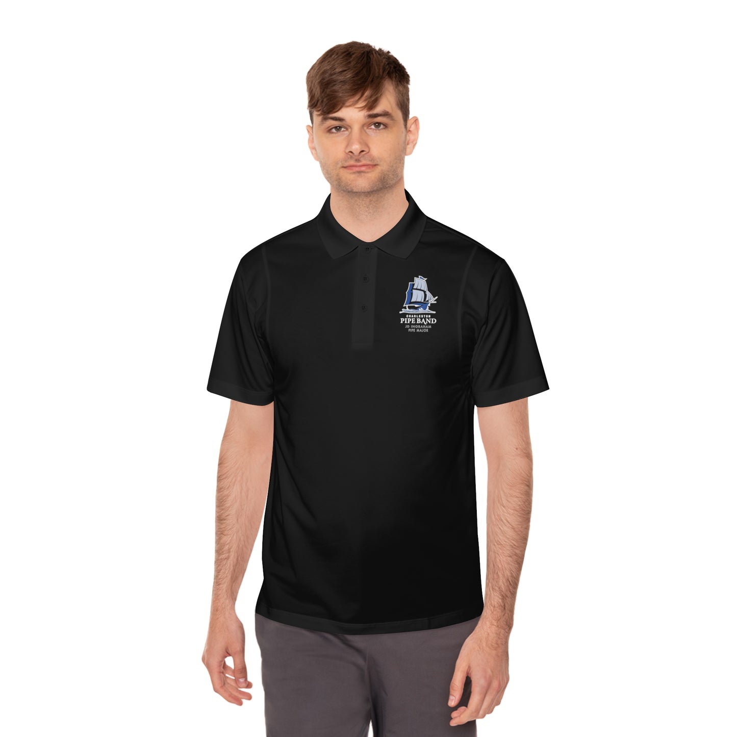 Charleston Pipe Band Sport Polo (Updated Logo)