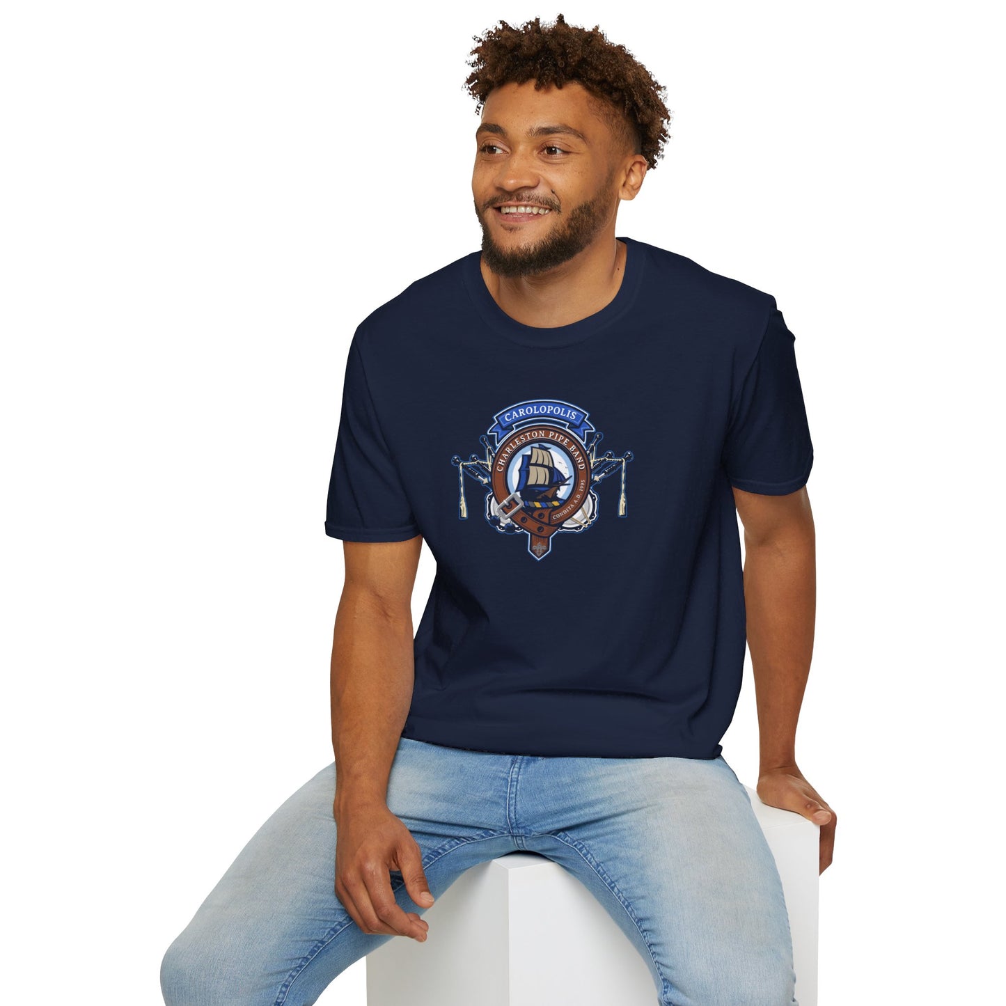 Charleston Pipe Band Clan Crest style Tshirt