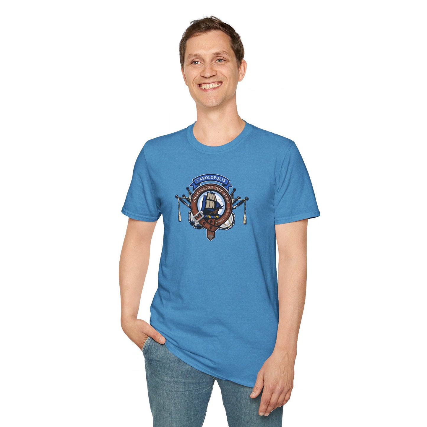 Charleston Pipe Band Clan Crest style Tshirt