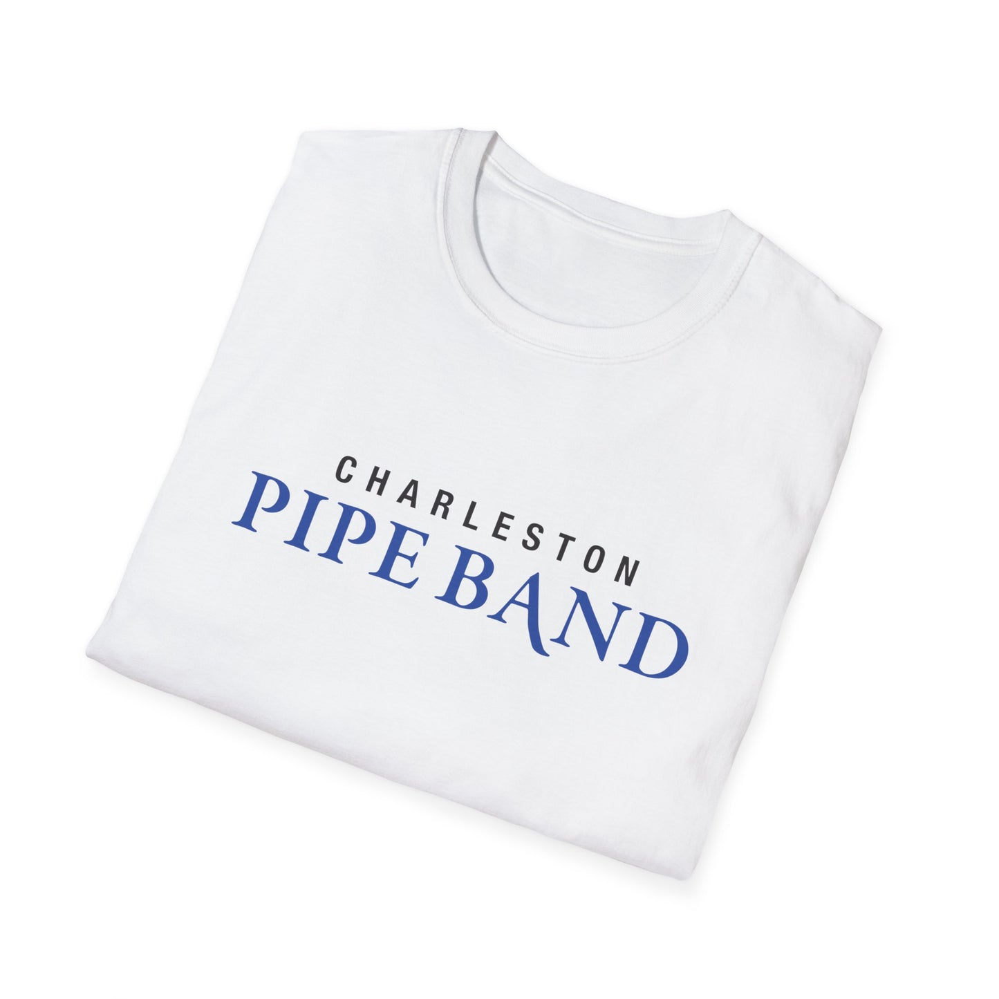 Charleston Pipe Band White Shirt w/ Ship on the back