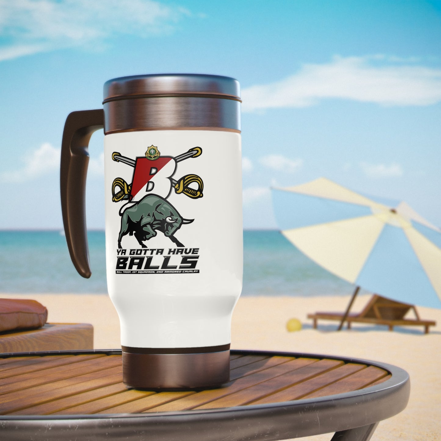 Bull Trooper- Gotta Have Balls Travel Mug