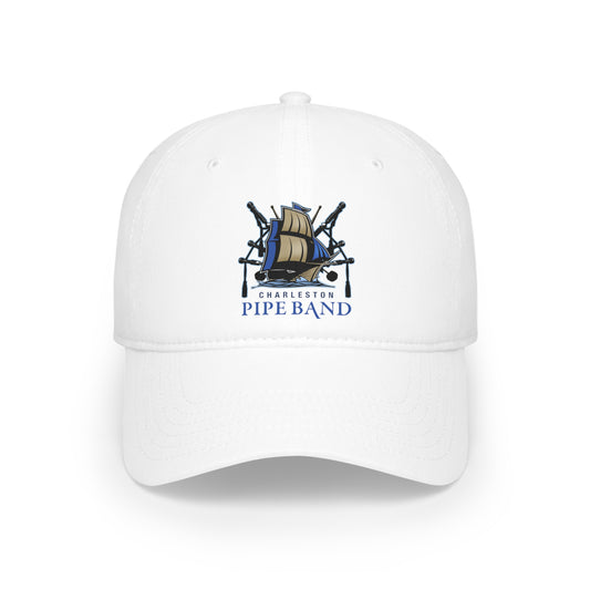 Low Profile Baseball Cap- Charleston Pipe Band Ship and Pipes design