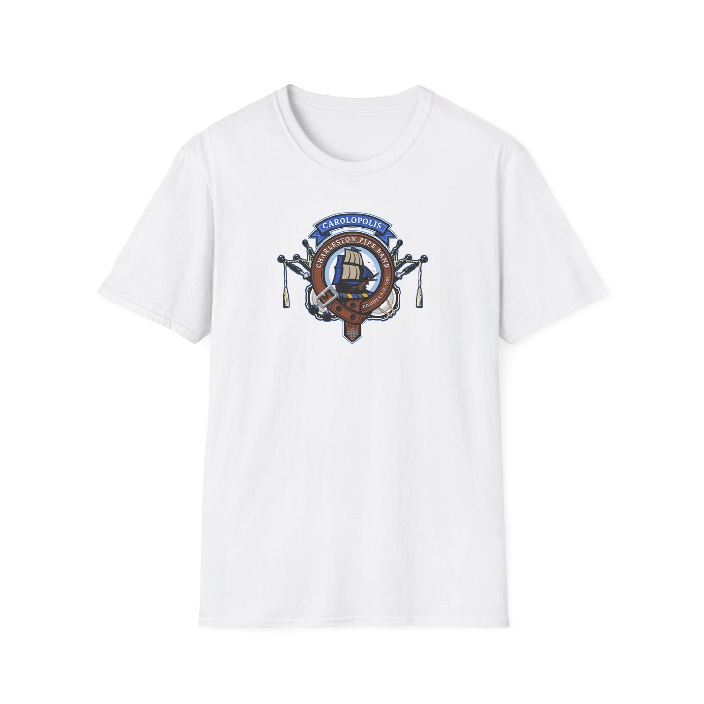 Charleston Pipe Band Clan Crest style Tshirt