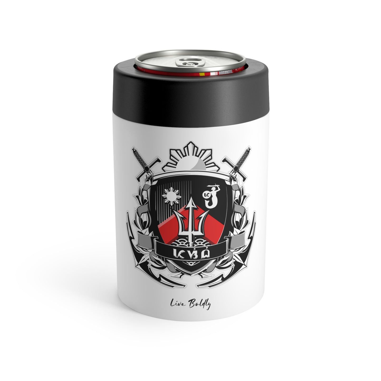 Pasibe Family Coat of Arms, Original Design, Black, White & Red