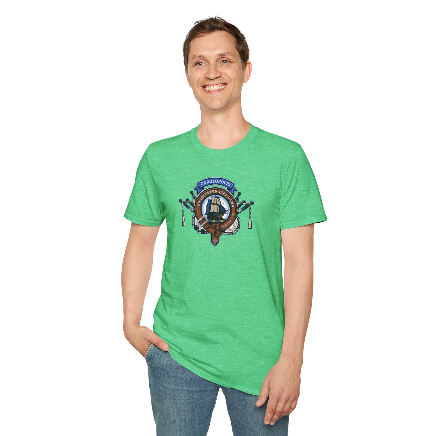 Charleston Pipe Band Clan Crest style Tshirt