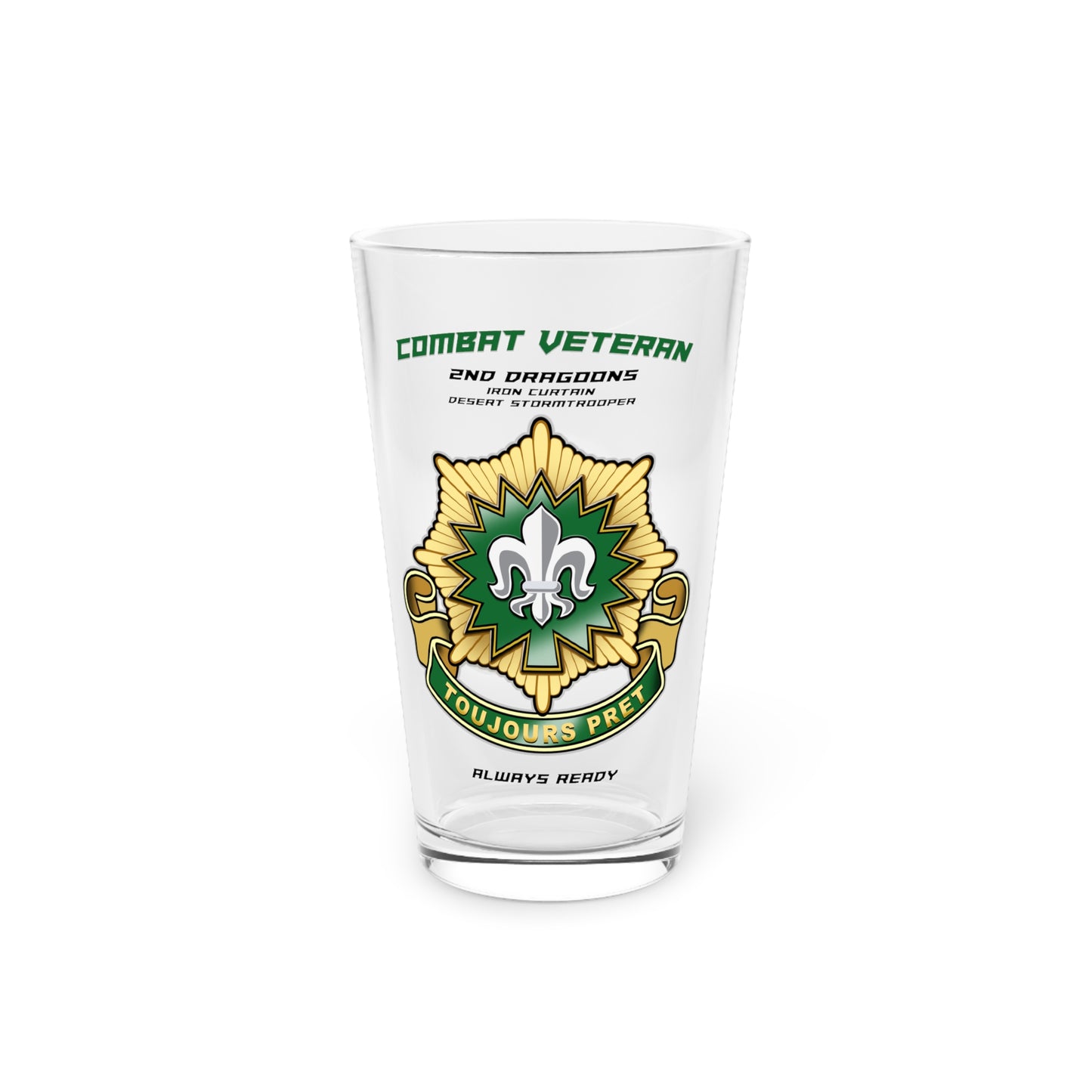 2nd ACR Combat Veteran Pint Glass