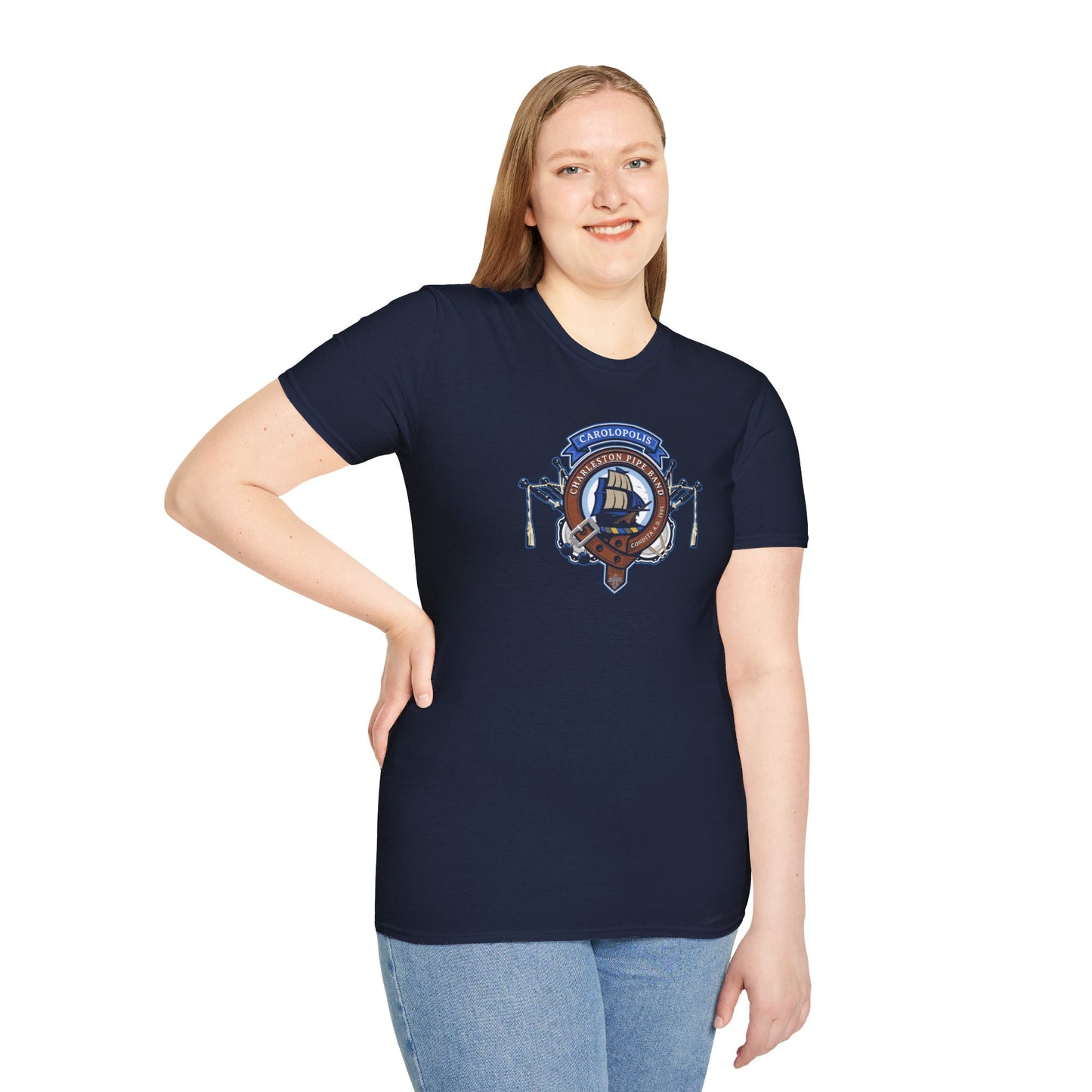 Charleston Pipe Band Clan Crest style Tshirt