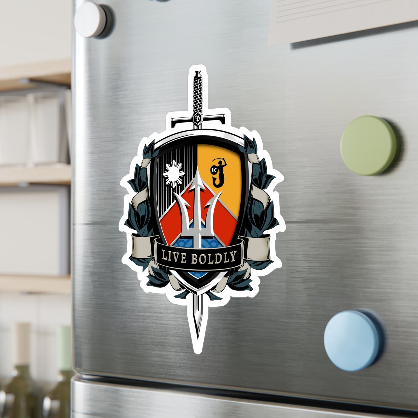 Pasibe Family Coat of Arms Sticker, Original Design