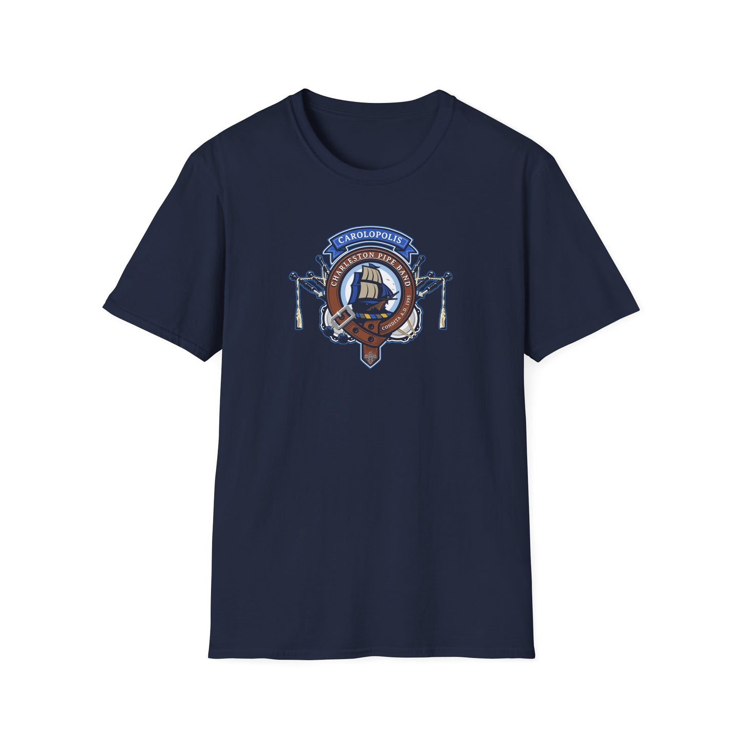 Charleston Pipe Band Clan Crest style Tshirt