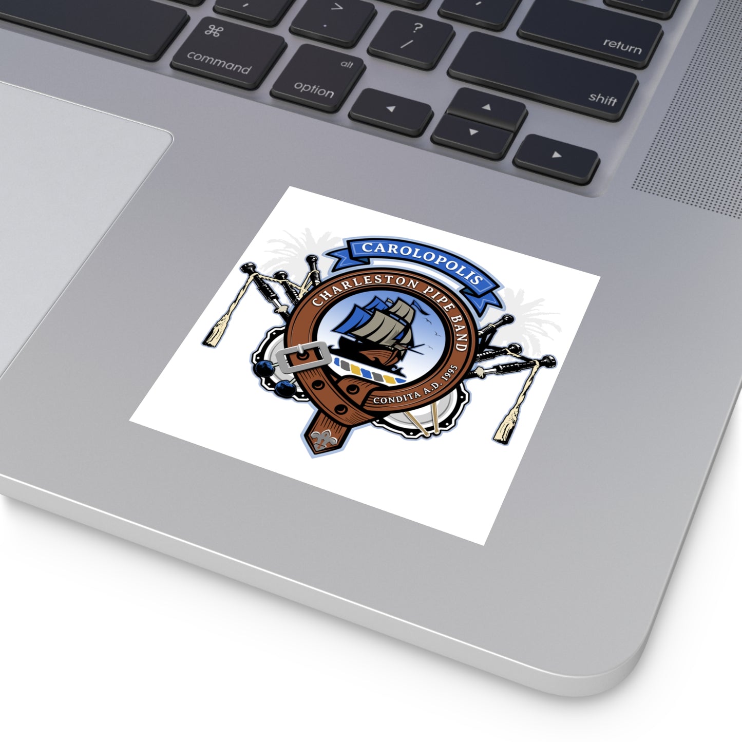 Charleston Pipe Band Clan Crest style sticker