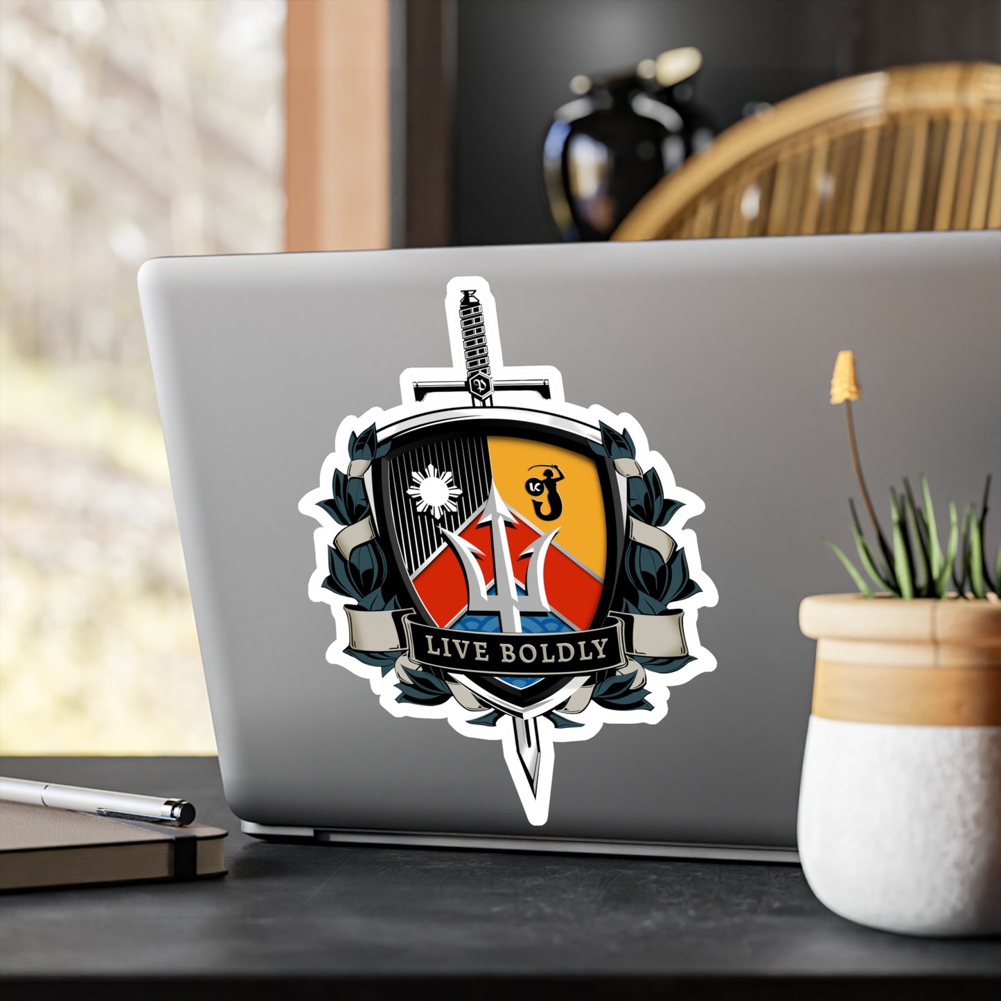 Pasibe Family Coat of Arms Sticker, Original Design