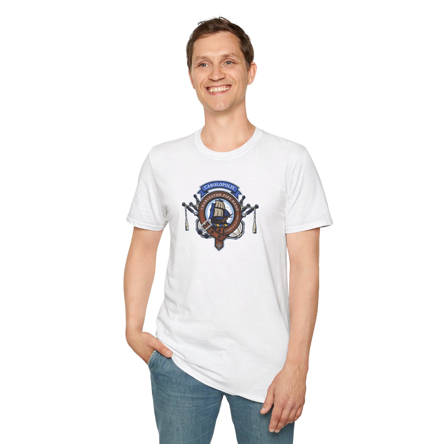 Charleston Pipe Band Clan Crest style Tshirt