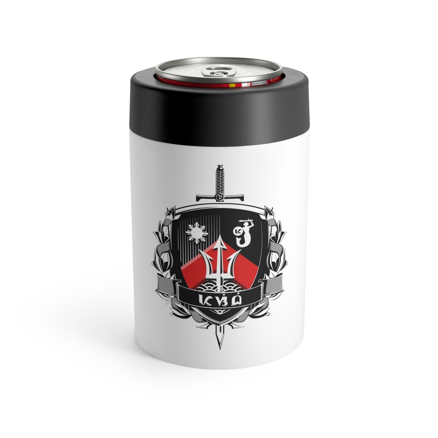 Pasibe Family Coat of Arms, Original Design 2, Black, White & Red