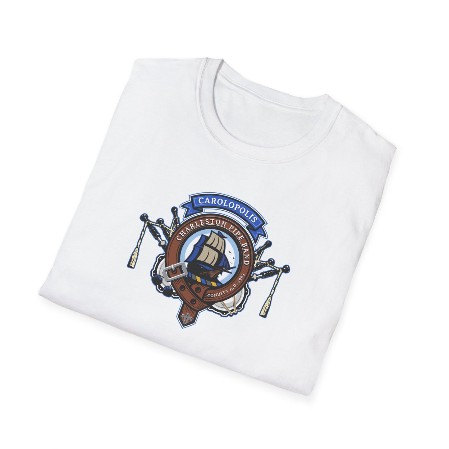 Charleston Pipe Band Clan Crest style Tshirt