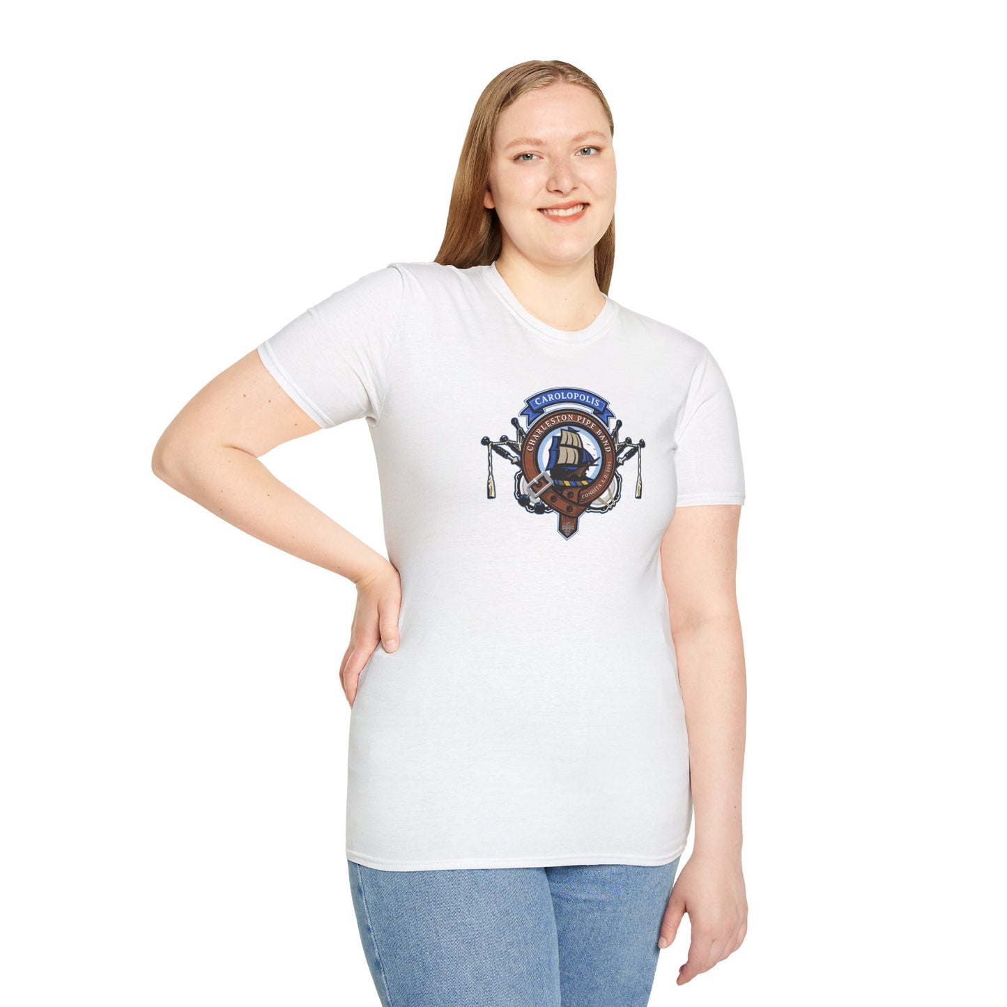 Charleston Pipe Band Clan Crest style Tshirt