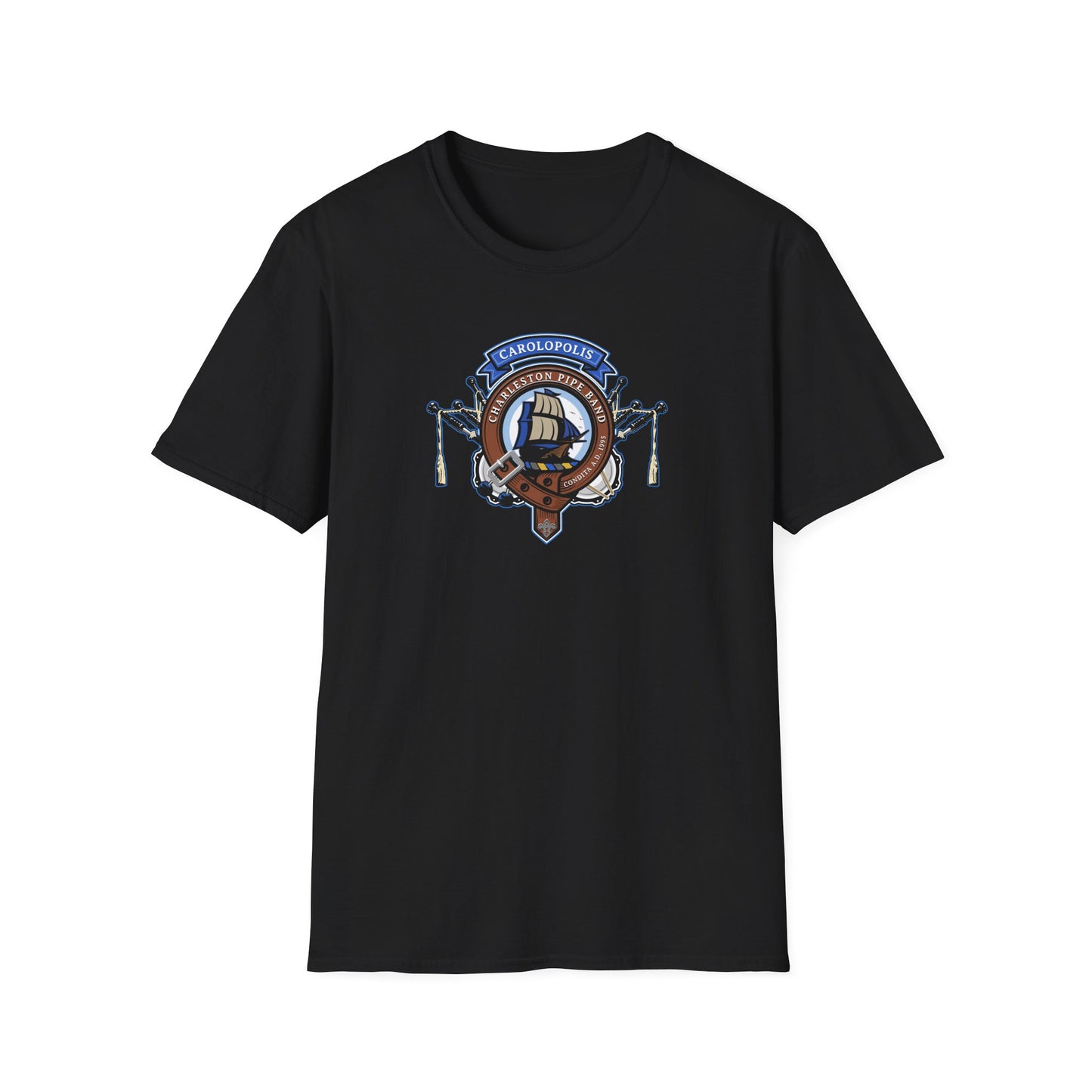 Charleston Pipe Band Clan Crest style Tshirt