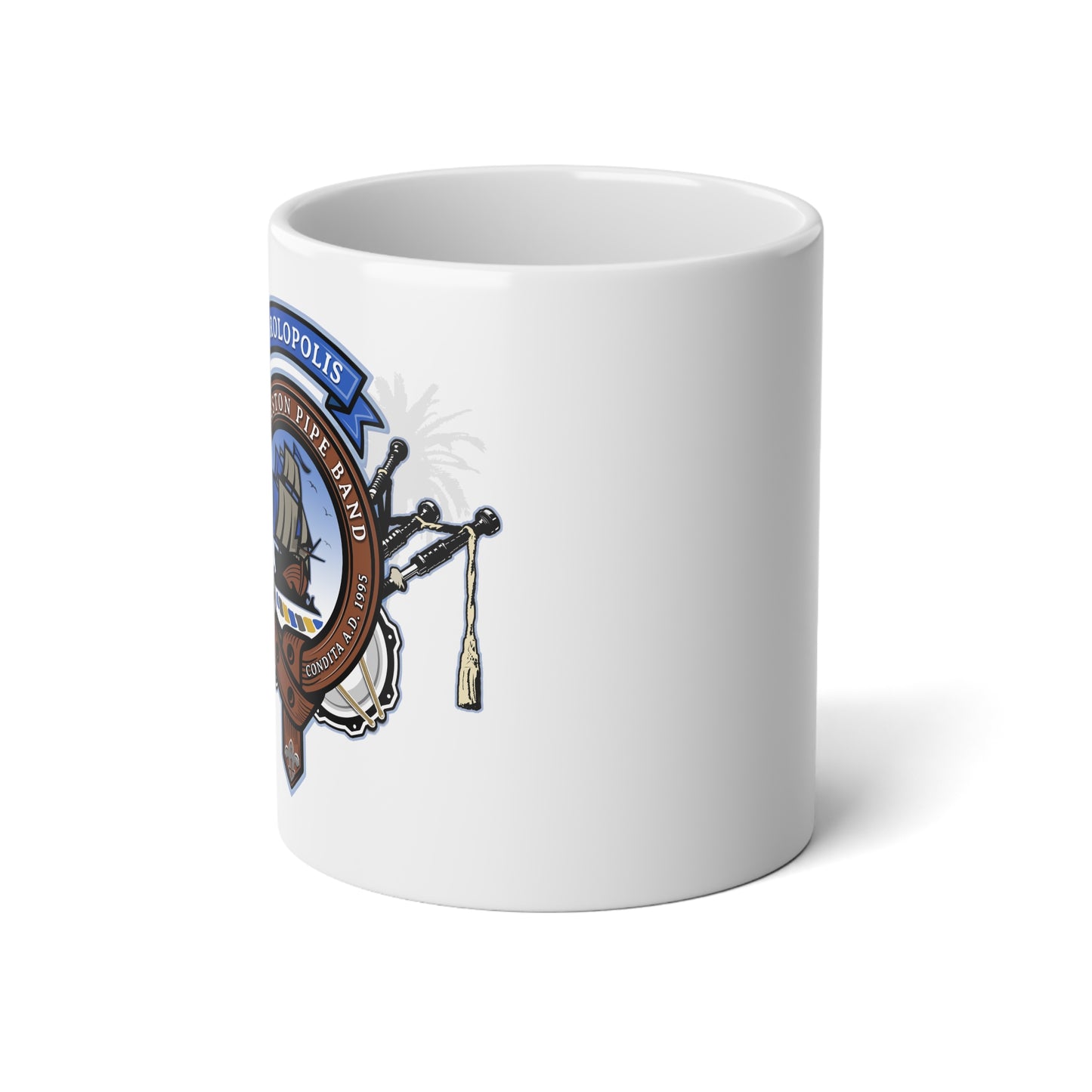 Charleston Pipe Band Ship Clan Crest design coffee mug