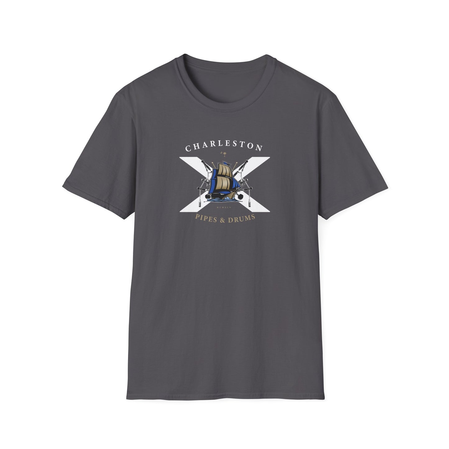 Charleston Pipe Band Ship and Cross Design