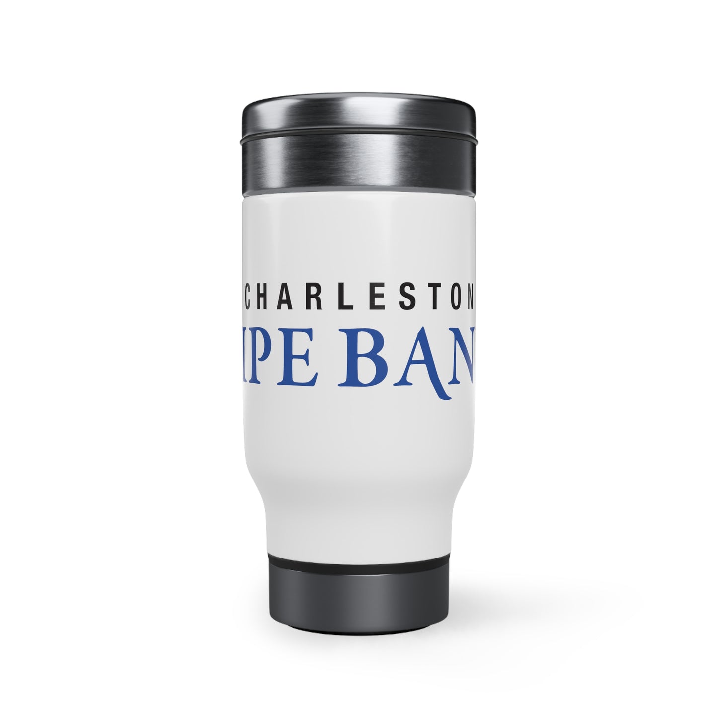 Charleston Pipe Band Stainless Steel Travel Mug with Handle, 14oz