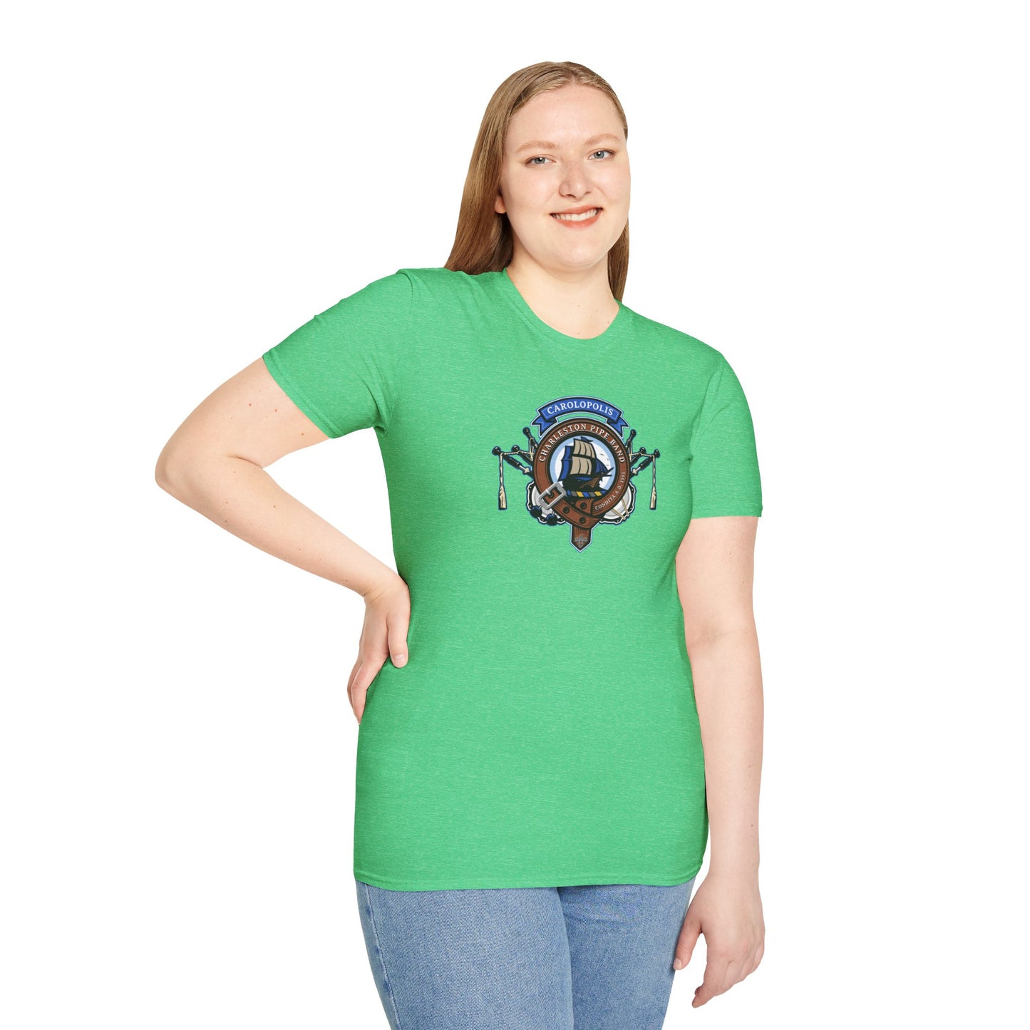 Charleston Pipe Band Clan Crest style Tshirt