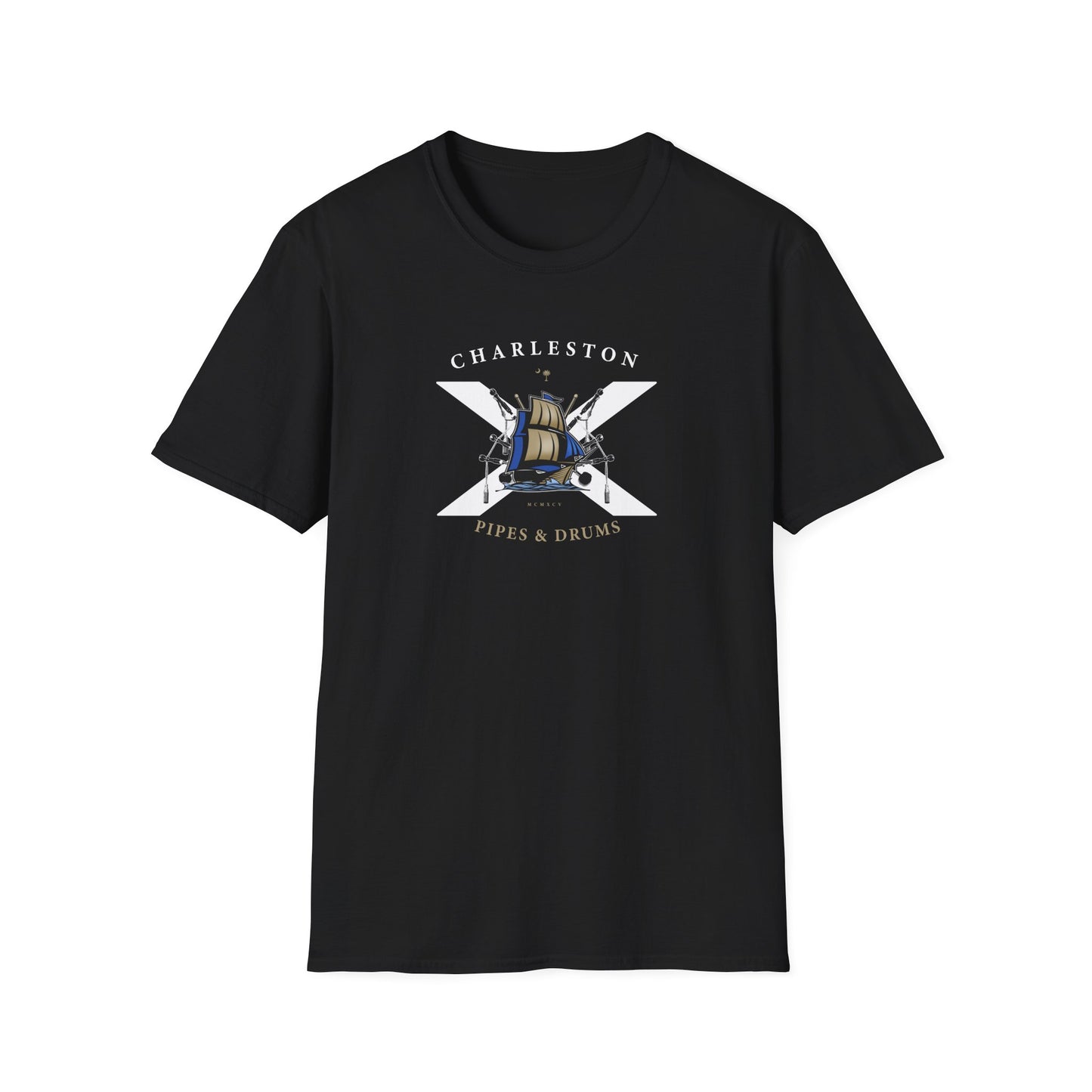 Charleston Pipe Band Ship and Cross Design