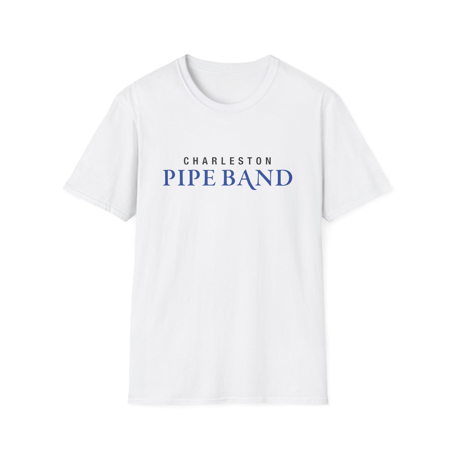 Charleston Pipe Band White Shirt w/ Ship on the back