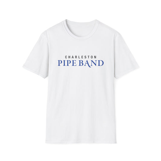 Charleston Pipe Band White Shirt w/ Ship on the back