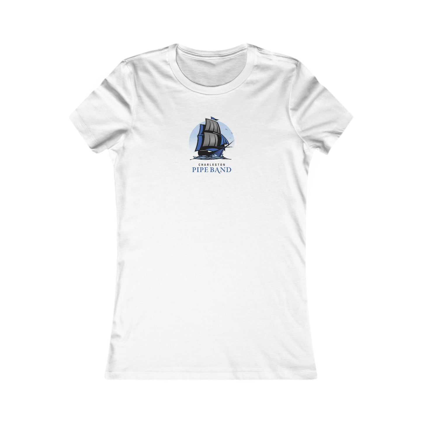 Charleston Pipe Band Women's Favorite Tee, Blue/Grey Design